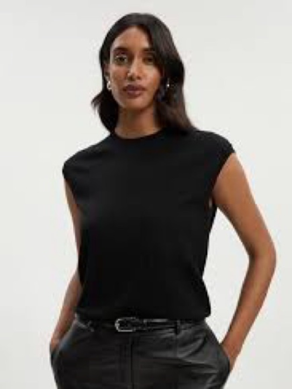 Karen Millen Black Sleeveless Blouse